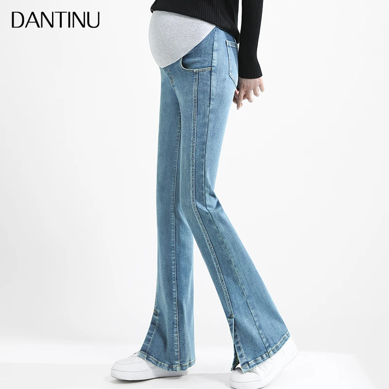 孕妇裤子2025新款春秋外穿秋季喇叭牛仔长裤小个子拖地裤秋款秋装
