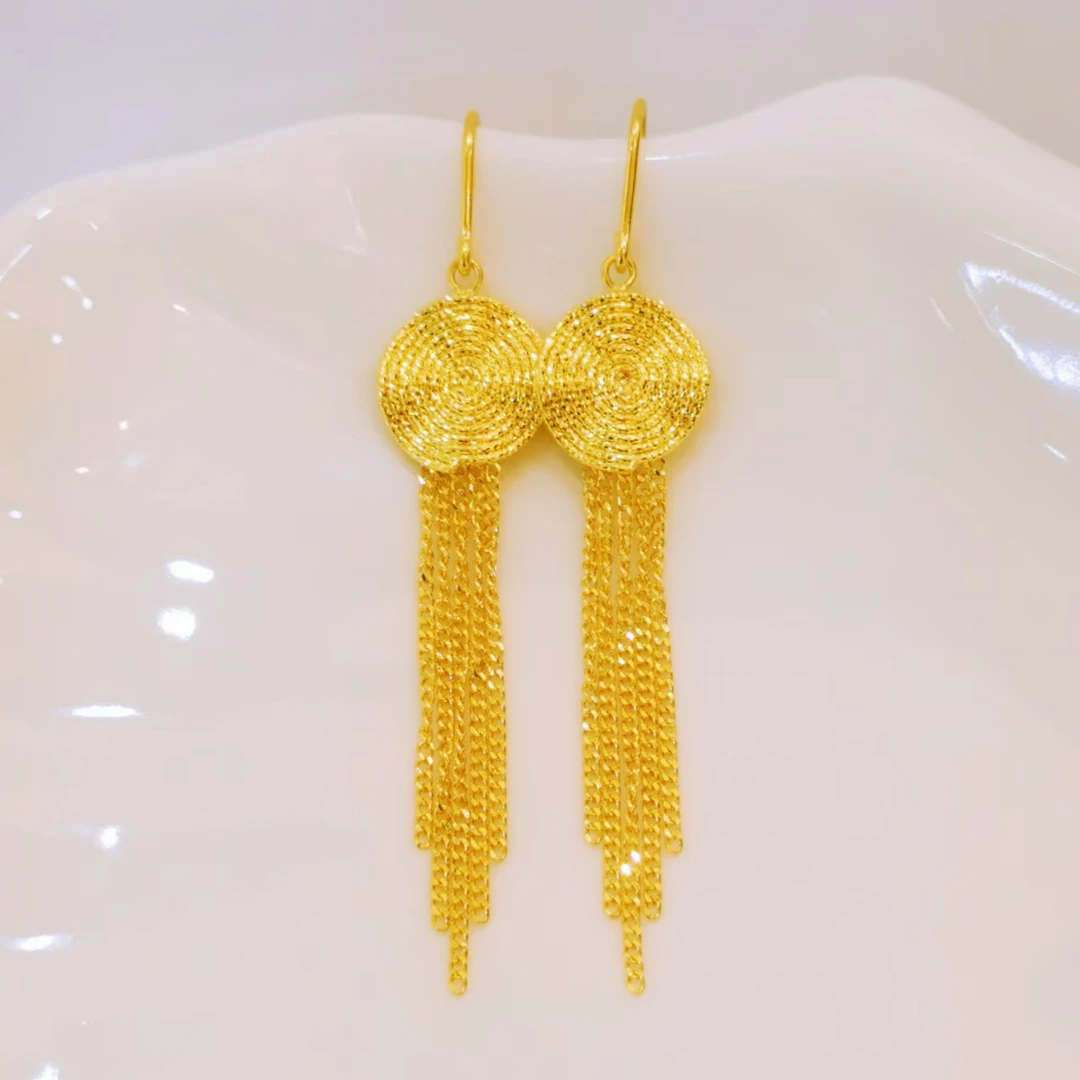 【富远黄金】足金流苏耳饰FYHRTY0003