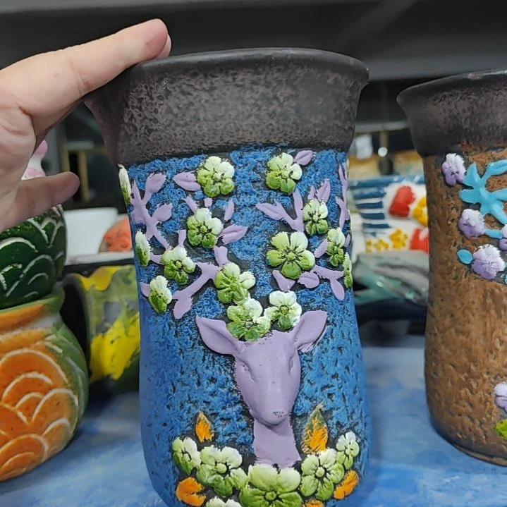 陶吸水透气的白陶花盆凑满12发货