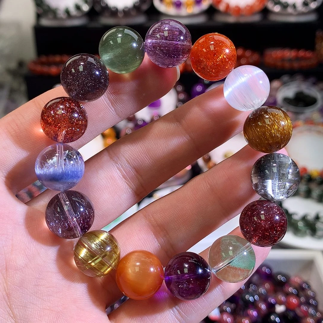 水晶手链未镶嵌毕业级多宝13+