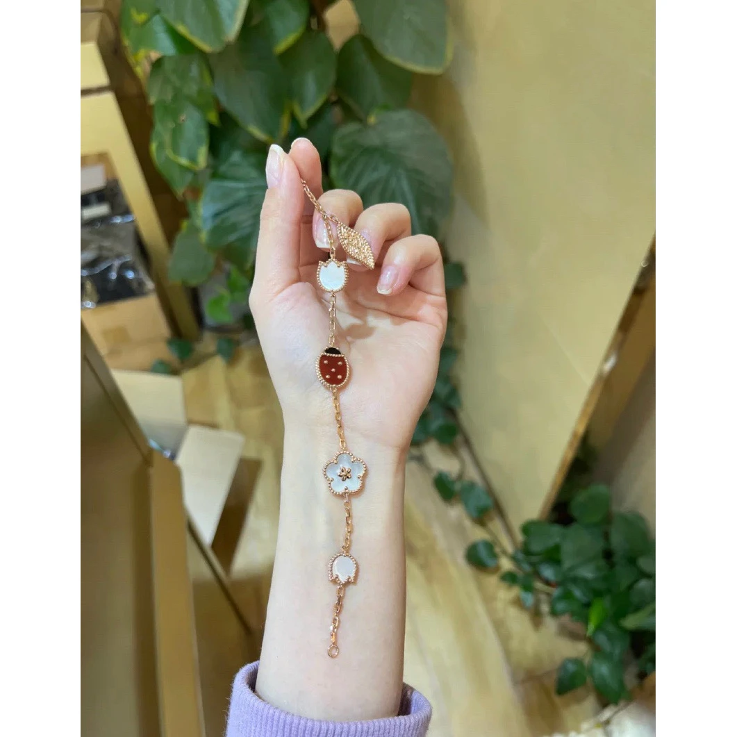 925银手链 【春季瓢虫系列手链项链】复古百搭古风个性