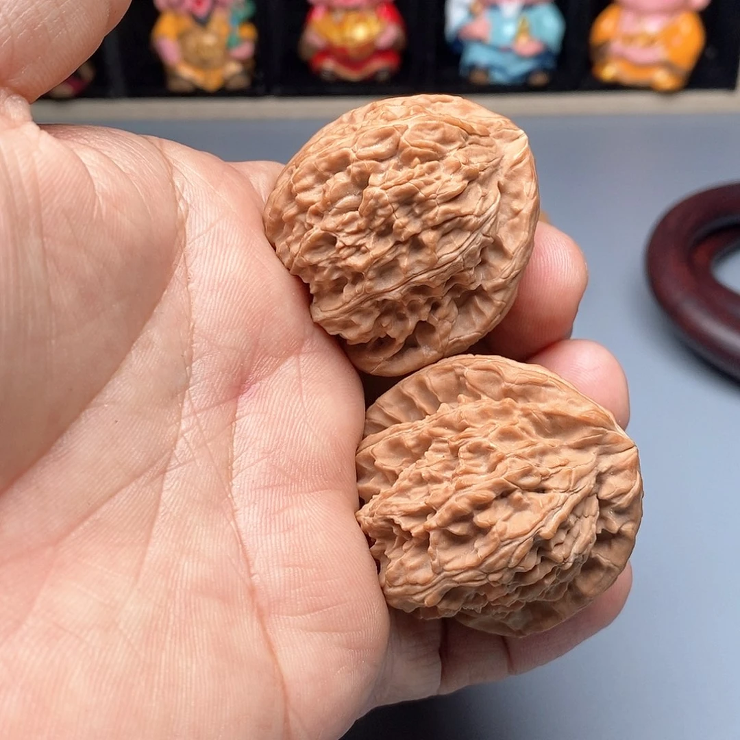 吊坠文玩核桃老款白狮子