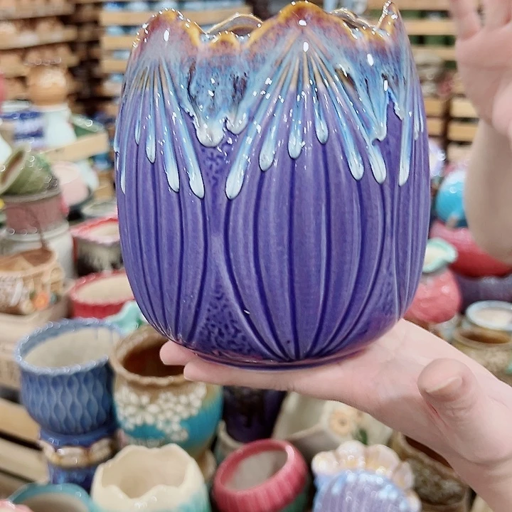 有孔，满10元发货多肉陶瓷花盆