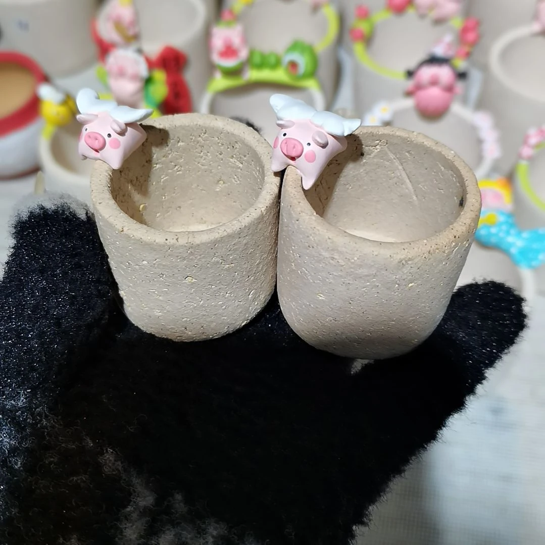 陶小****_一对素烧拇指盆