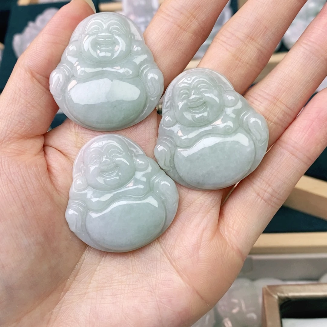 翡翠未镶嵌颈饰佛公（发货发其一）