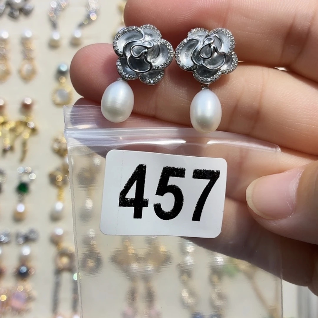 耳饰合金淡水珍珠