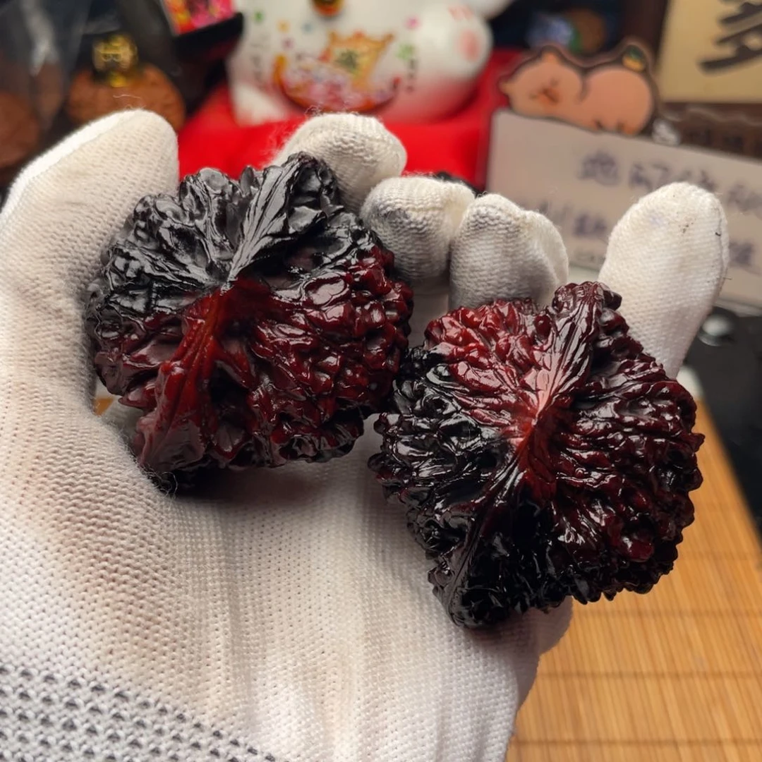 吊坠文玩核桃53彩官帽