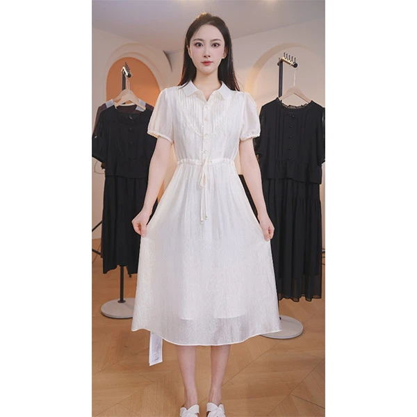 【赠送运费险】L9007 2025年夏季新款时尚气质通勤显瘦中长款连衣裙