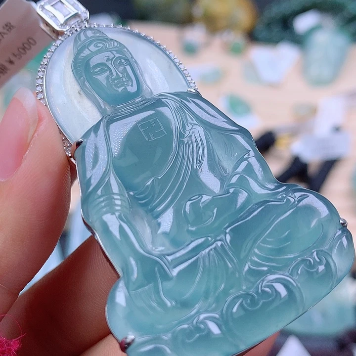 【闪购商品】翡翠颈饰银S925镶嵌鸿****装翡翠吊坠