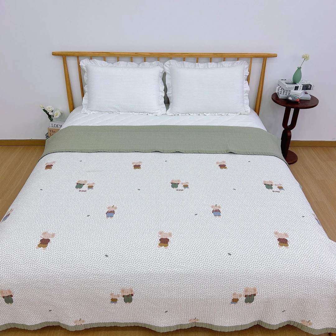 【吉象一家】卡皮巴拉系列 泡菜国专款（巨软）床盖 活性印花多用毯