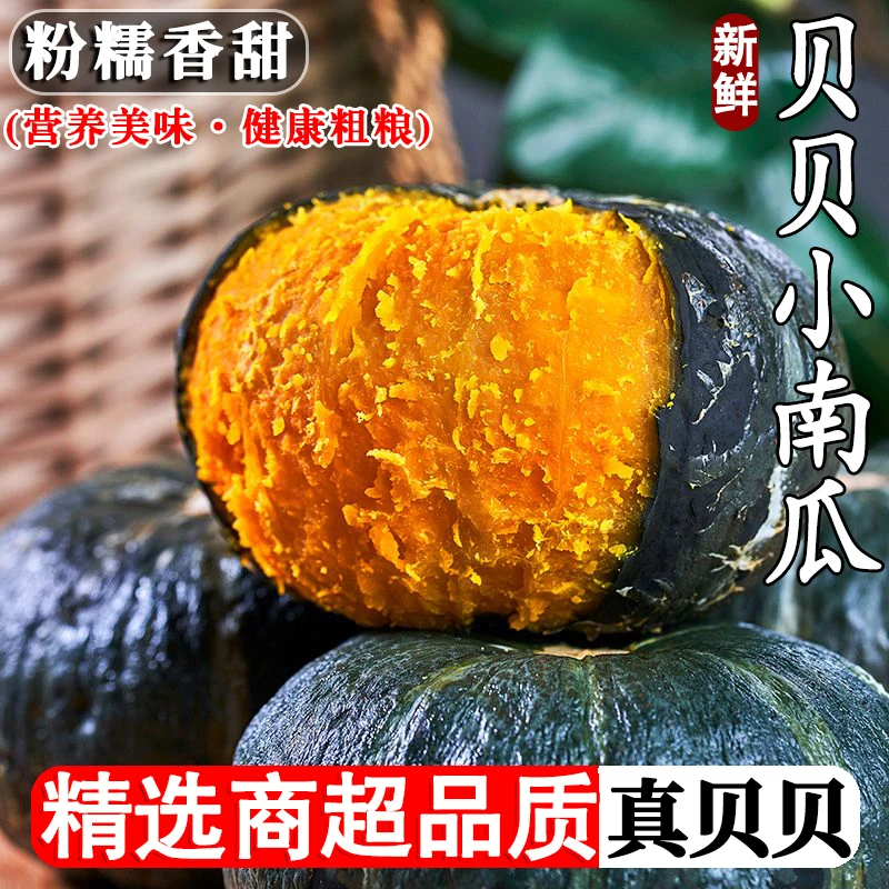 正宗真贝贝南瓜板栗味小南瓜辅食粉糯香甜沙地整箱惠和一号大果