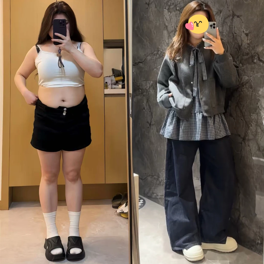 大码女装新款时尚复古风格子衫微胖MM韩系气质显瘦外套上衣两件套