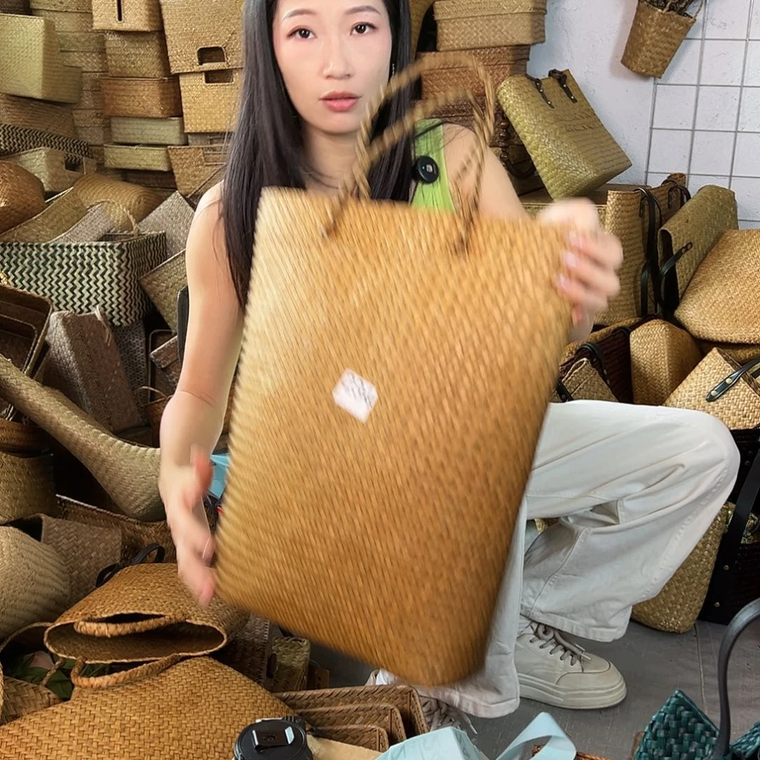 编织带草编包/草编收纳盒微瑕疵