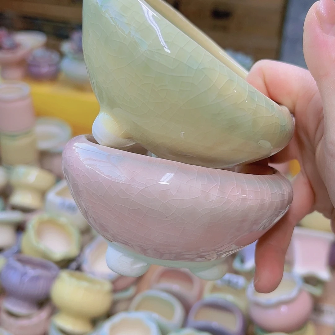 红陶陶瓷花盆当场满12包邮