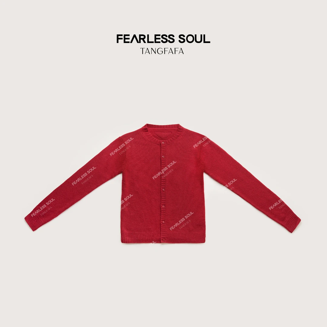 唐发发TFF 山羊绒混纺简约圆领毛织开衫上衣 825FM766 =