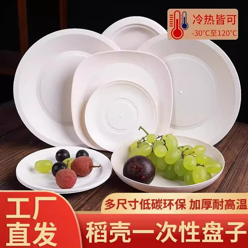 一次性盘子烧烤餐厅创意盘碟家用商用酒店圆形环保加厚加硬水果盘