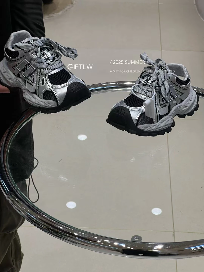 女夏季男车缝线黑色运动凉鞋凉鞋包头透气百搭鞋子GIFTLW礼物童鞋