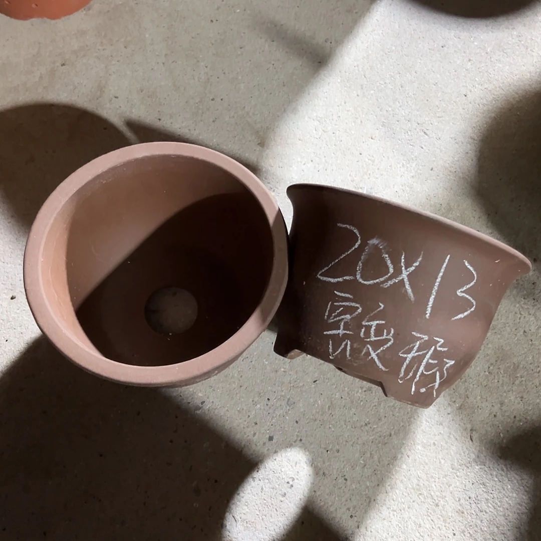 紫砂花盆宜兴紫砂花盆2只