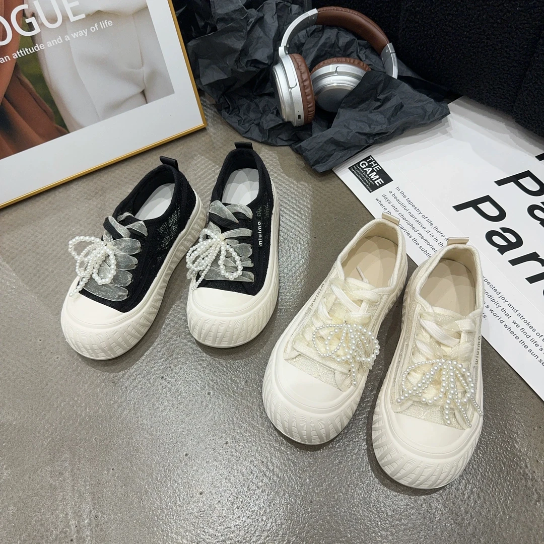 ZZGS·【2025新款夏季时尚透气蕾丝网面鞋大头甜美丑萌】·5601-2