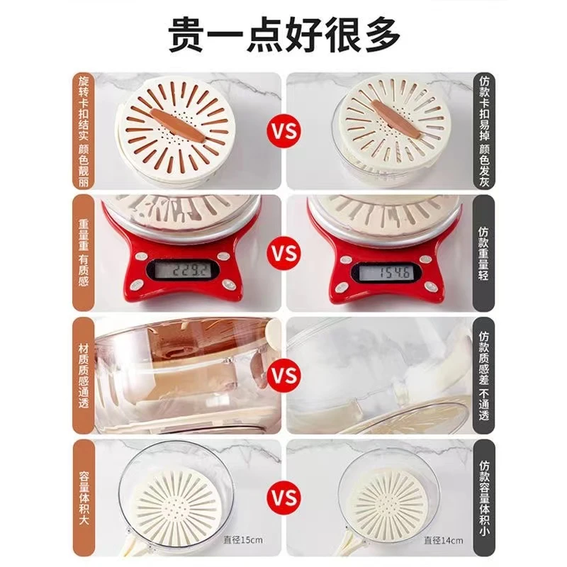 2025新款多功能沥水篮折叠手柄带盖洗水果蔬菜家用厨房保鲜碗果篮