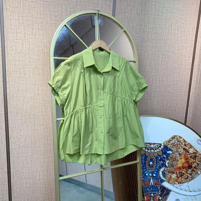 BL381孕妇绿色衬衣100-150