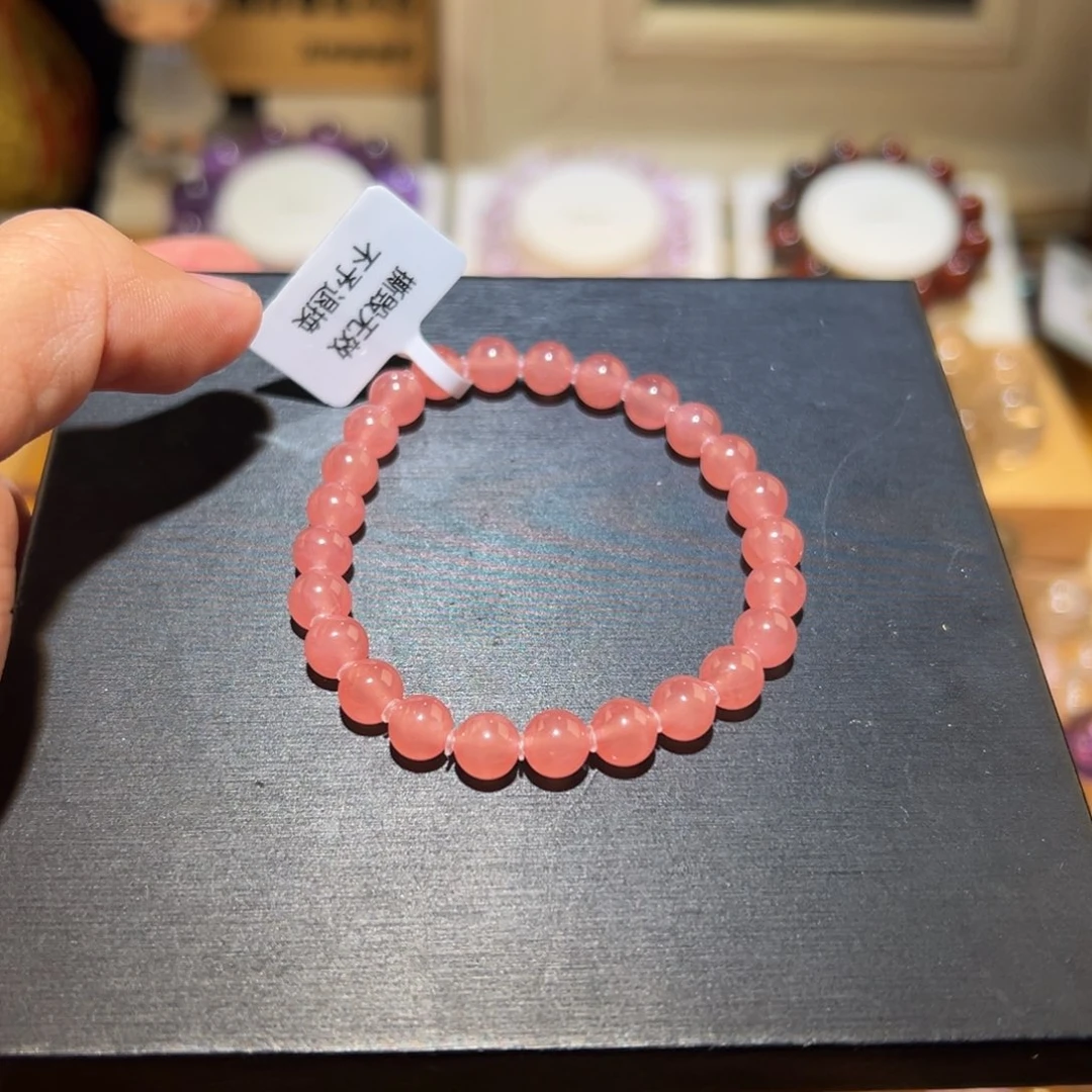 菱锰矿（红纹石）手串未镶嵌王**?手串