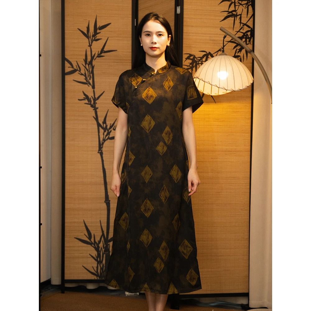 【琵琶】新中式国风夏季立领女装改良旗袍连衣裙