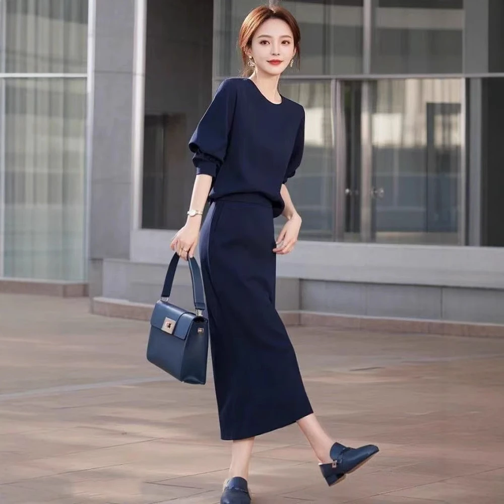 NYING春装搭配一整套盐系炸街时尚高级感气质女神范高端蓝色职业