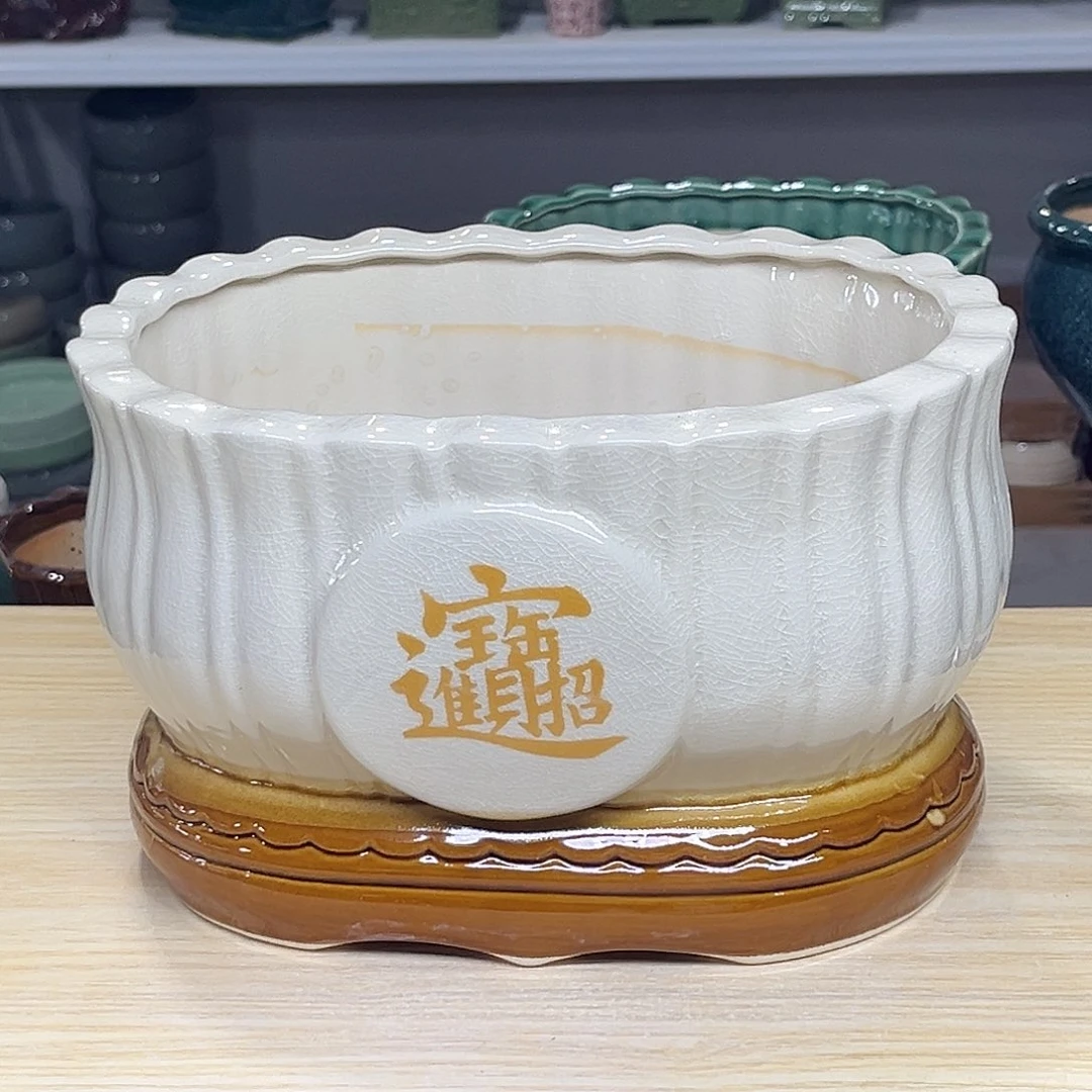 陶瓷绿植多肉微瑕花盆口径23*17*14.5