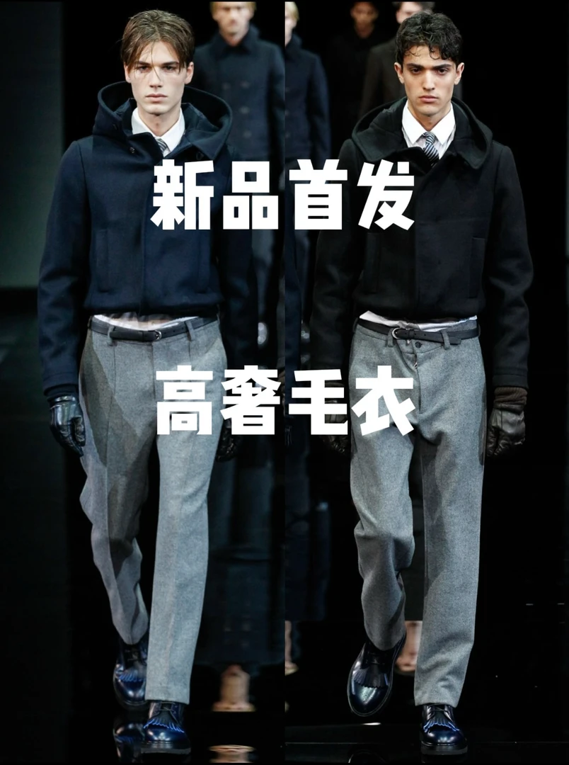 【战马毛衣】2025设计师百搭时尚商务休闲假两件长袖修身毛衣3005