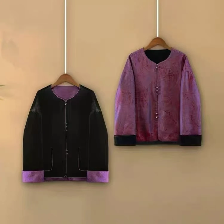 画诗  双面双穿新中式上衣设计感外套百搭复古时尚