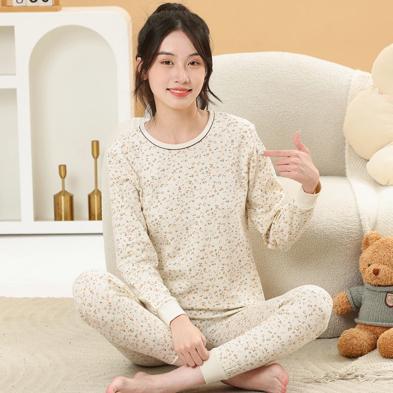 女童秋衣秋裤套装少女保暖内衣中大童女孩纯棉毛衫全棉秋冬线衣裤