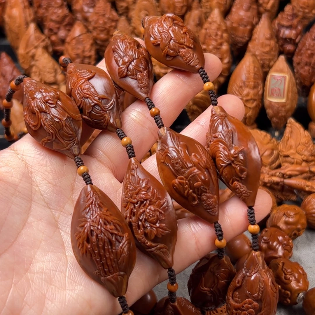 橄榄核手串/手链2.2-2.3孤品 十二金钗脖挂