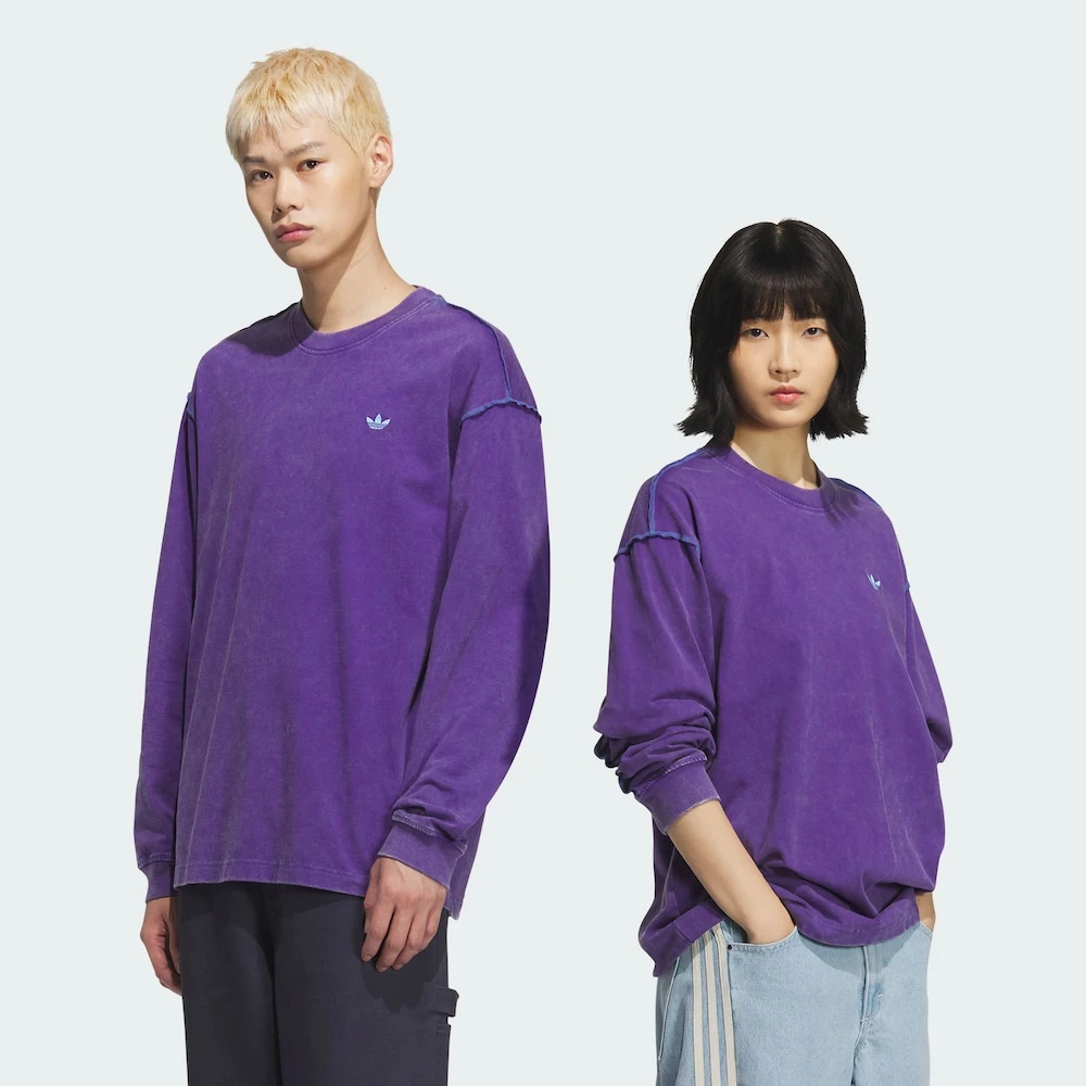 adidas/阿迪达斯男子情侣款纯棉圆领长袖 KC1432