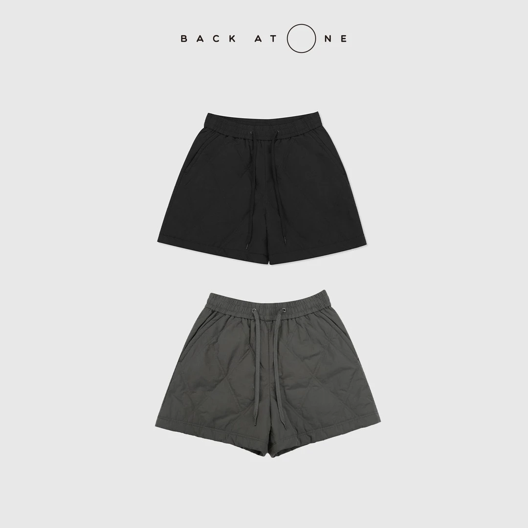 BackAtOne “菲林”百搭气质时髦菱形格绗棉短裤 BEF-2BI182M-K