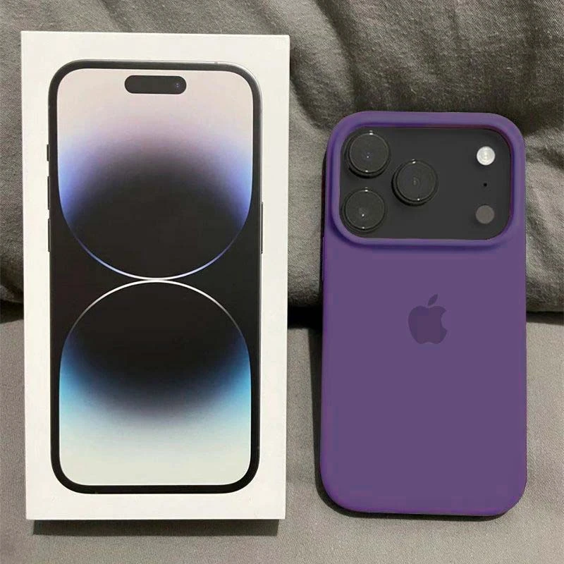 紫水晶适用iPhone17PROMAX液态硅胶苹果16/15手机壳14肤感13防摔