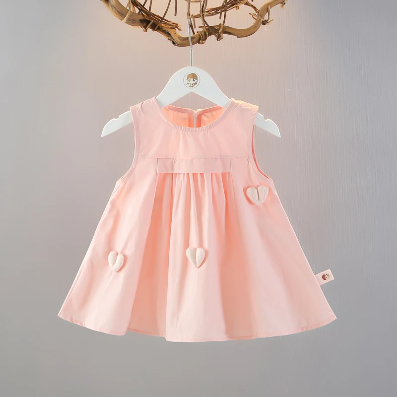 新款背心套装纯色A字儿童女宝宝连衣裙1-2岁高贵网红儿童小公主裙
