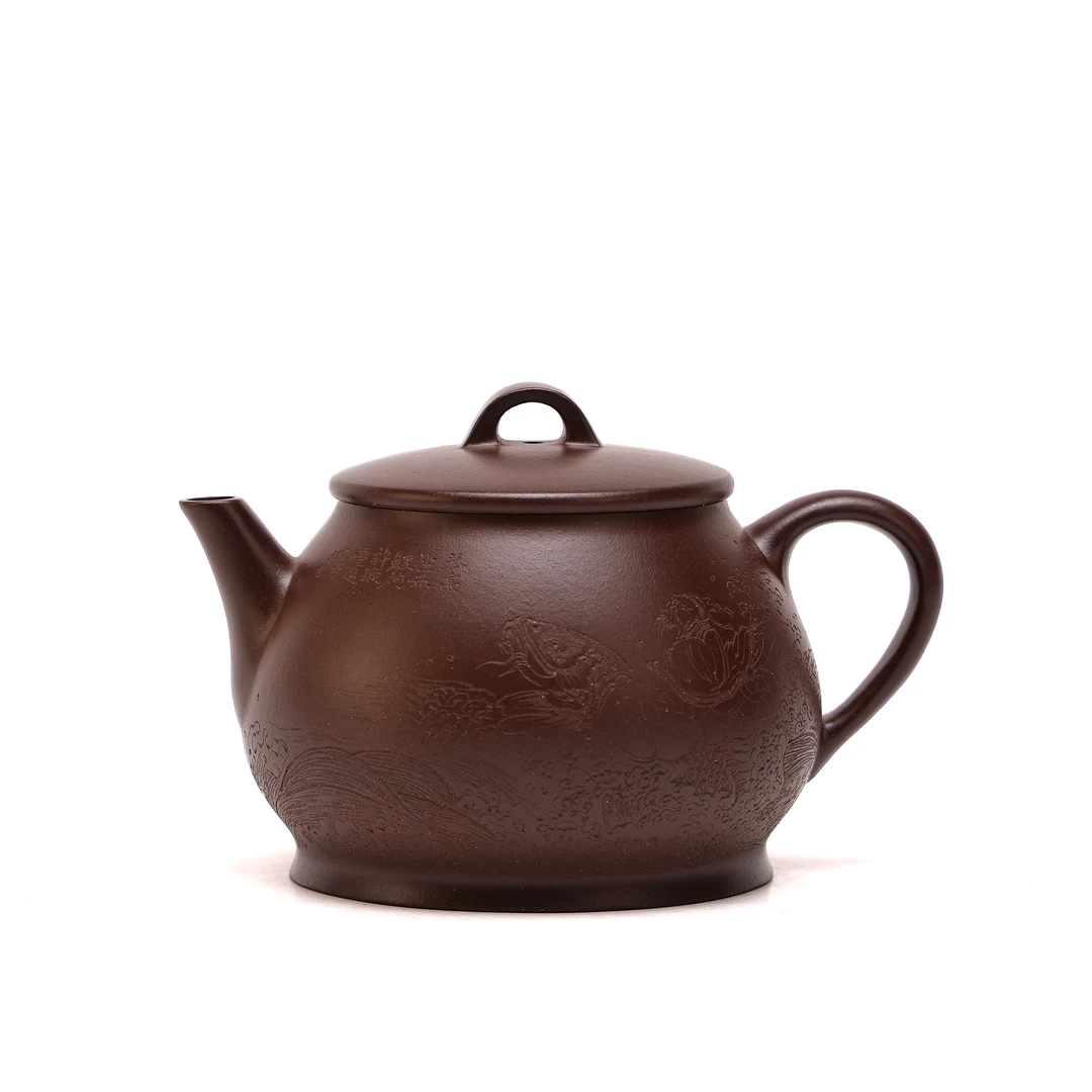 【汪汪茶器】紫泥 刻绘曼泉（MK00222）