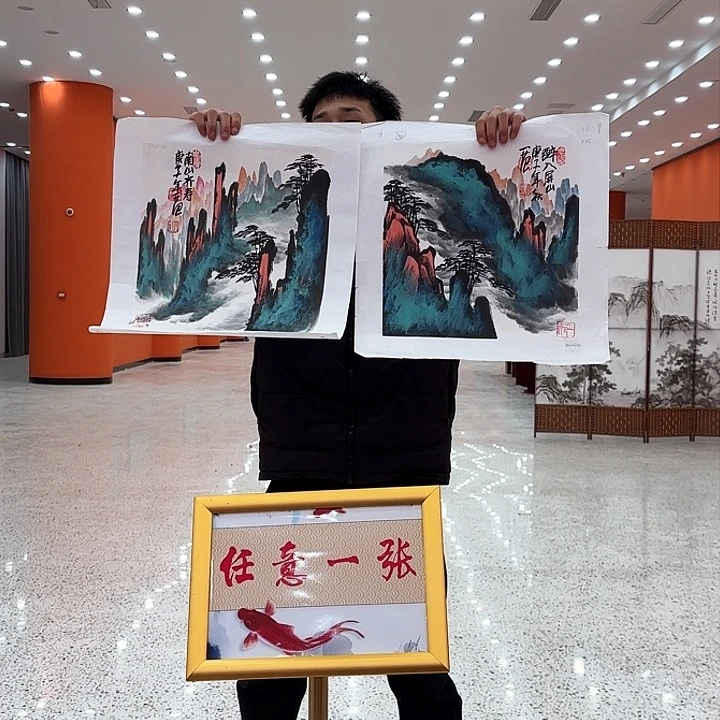 国画姜国华老师国际展览原作