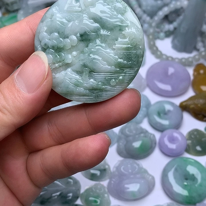 翡翠未镶嵌颈饰天然翡翠