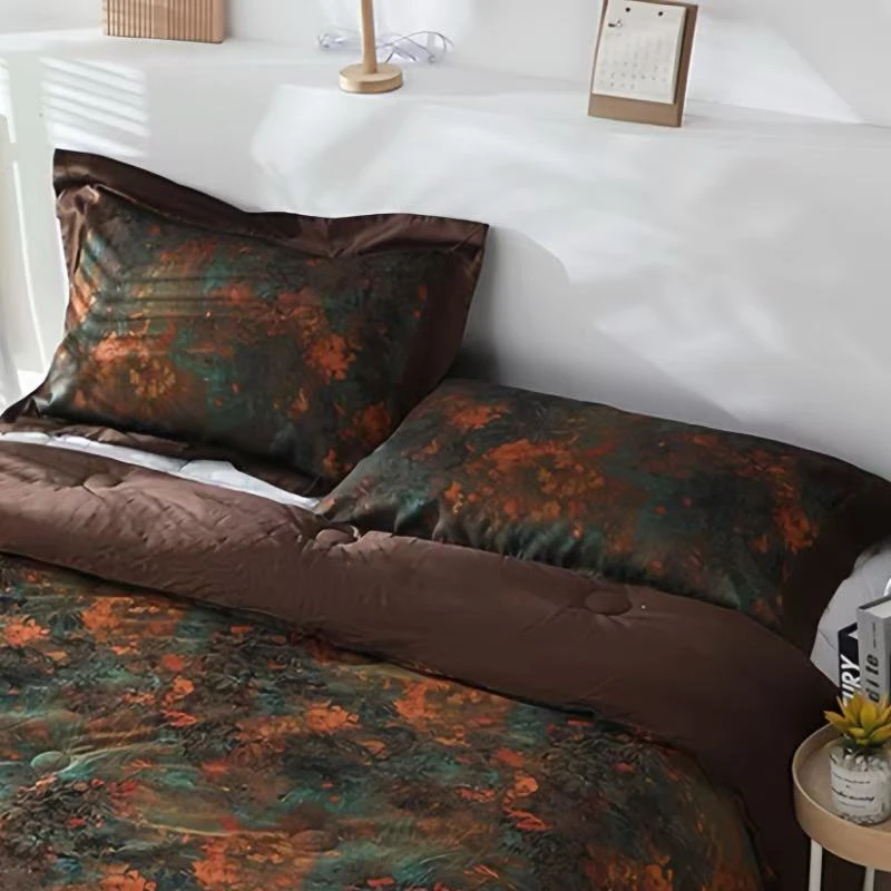 【枕套-嘉奈-路易棕】高精密贡缎色织提花200s轻奢丝滑高端全包枕套