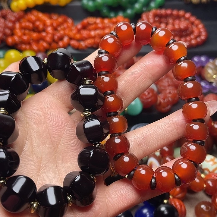 学***玩玛瑙/玉髓未镶嵌手链