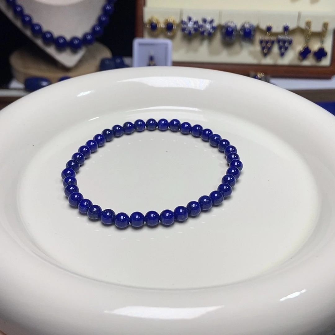青金石未镶嵌货头 高品 小米珠 手串5+