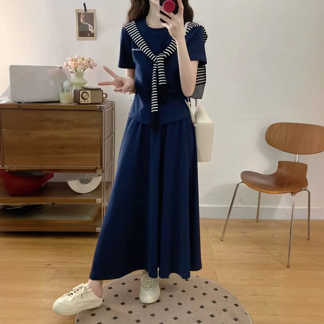 Z5103三件套夏新款披肩搭配一整套女超火时尚减龄显瘦洋气两件套