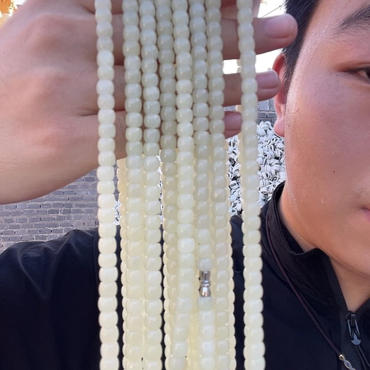 和田玉未镶嵌颈饰新疆且末妈妈链