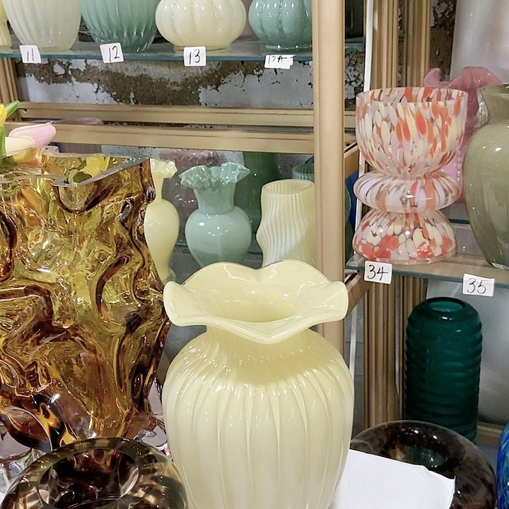 玻璃黄色花瓶000877