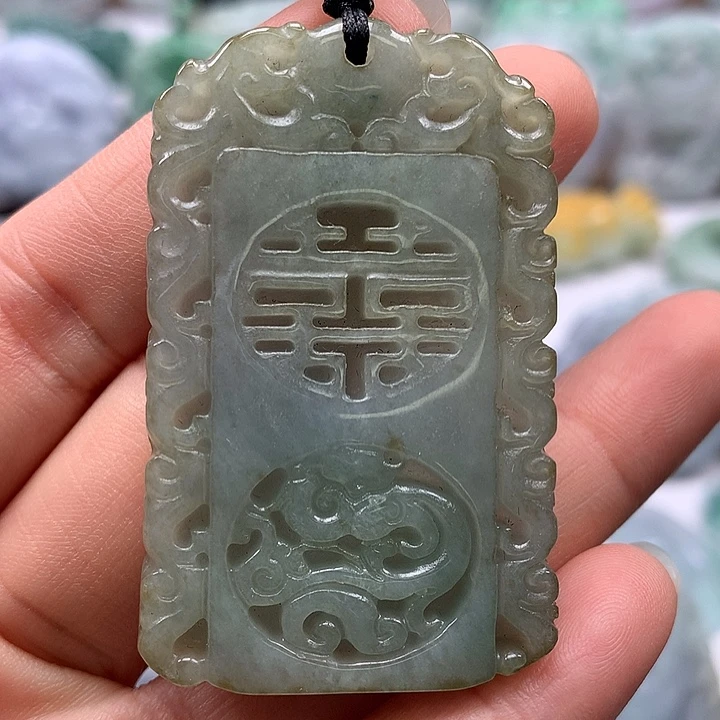 翡翠未镶嵌颈饰仿古龙行天下福利