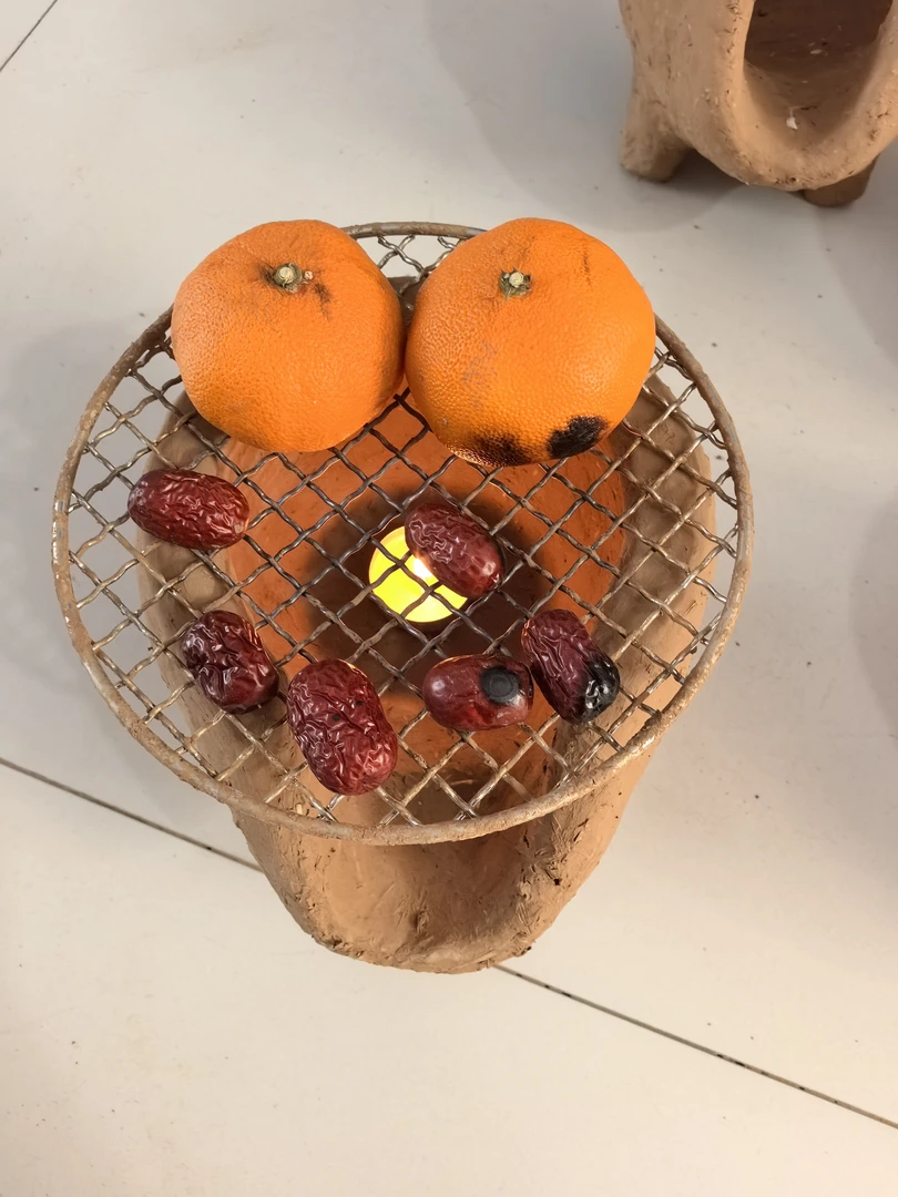 手工泥炉下开孔尺寸外口径15公分左右贴福字纯手工追求完美慎拍