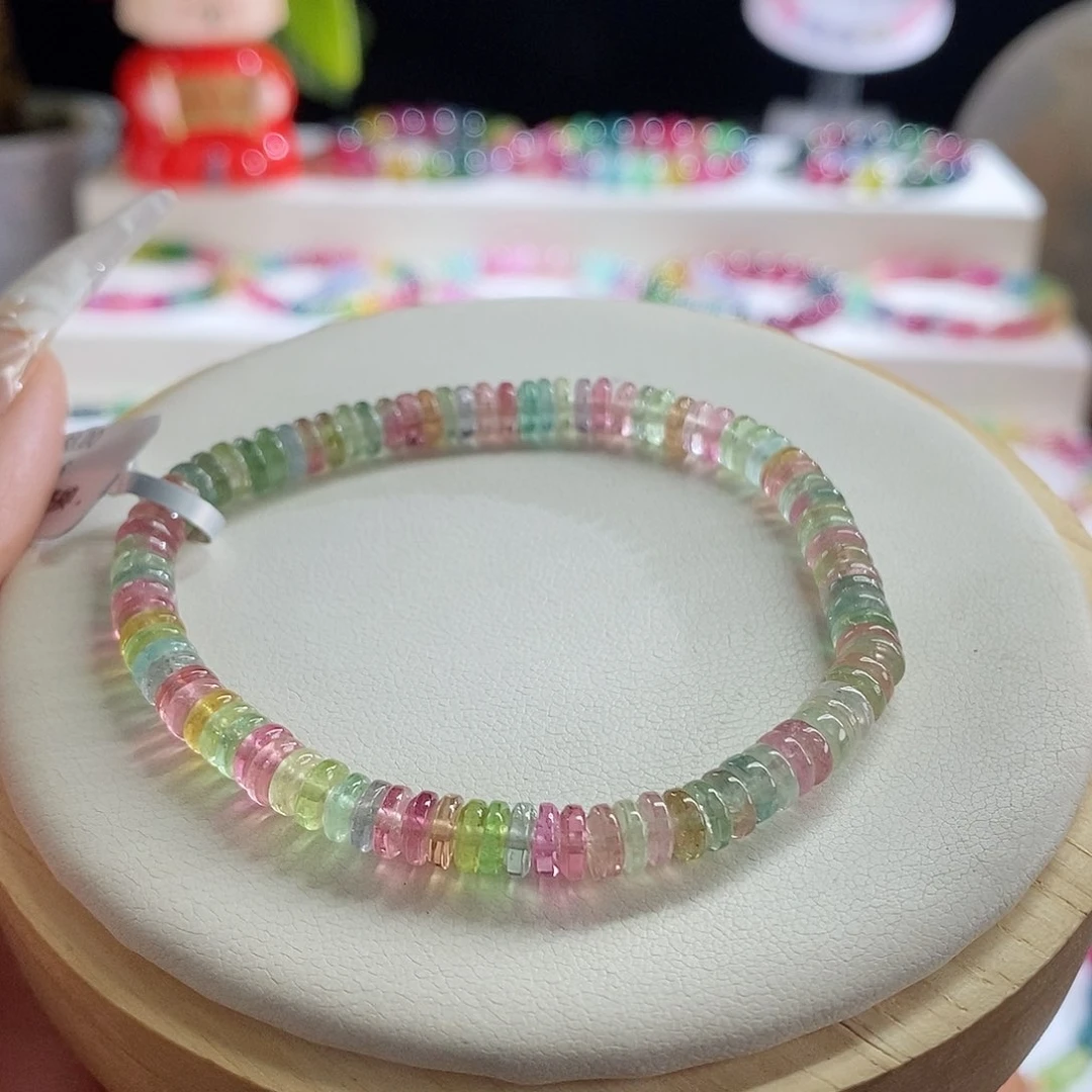 未镶嵌手链碧玺算盘珠