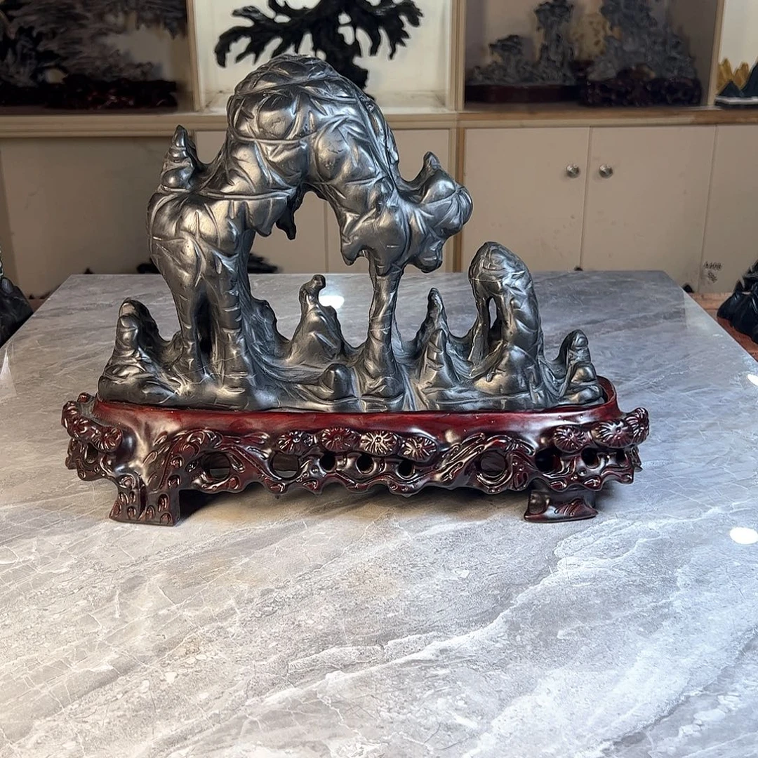 星***舟灵璧奇石观赏石摆件